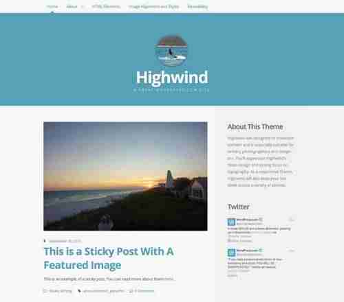 Highwind nueva plantilla de WordPress