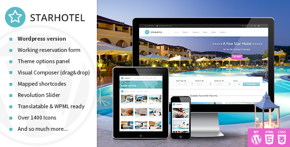 Plantillas de WordPress para hoteles - Starhotel