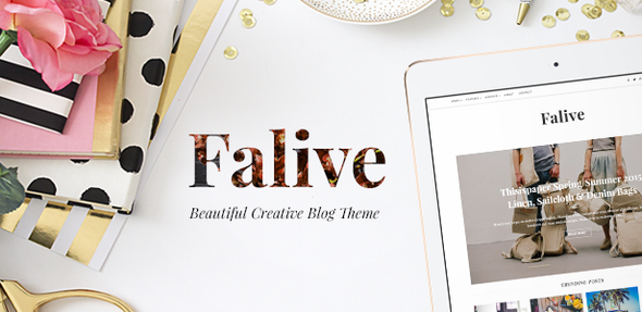 Plantillas de WordPress para un blog de moda - Falive