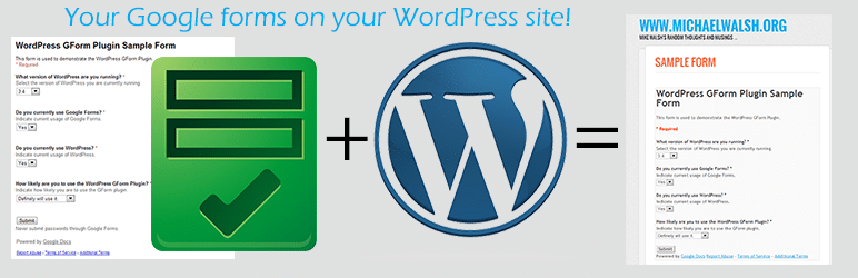 Cómo integrar un formulario con Google Forms en WordPress - Plugin Google Forms