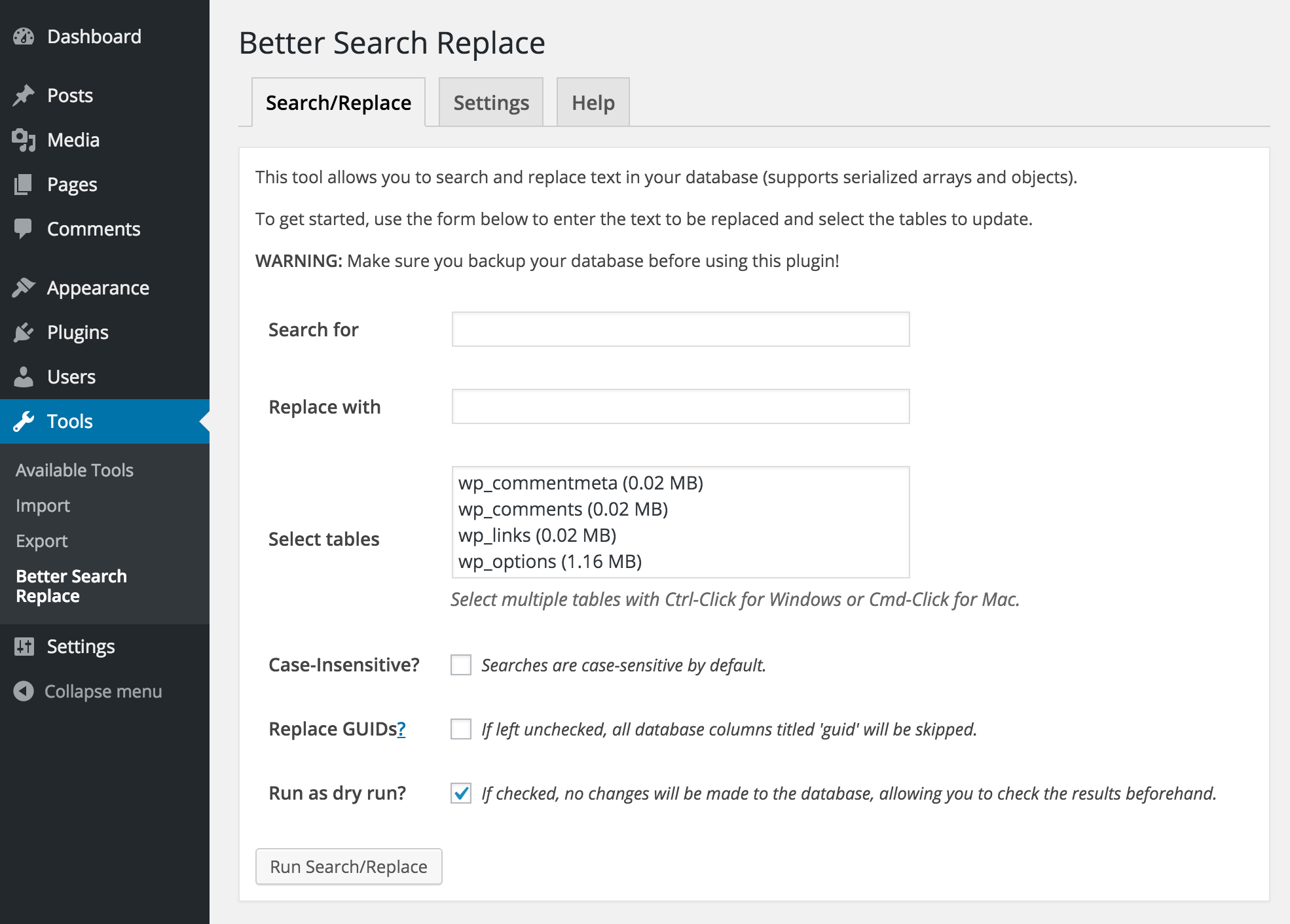 Cómo reemplazar textos en un WordPress - Better Search Replace