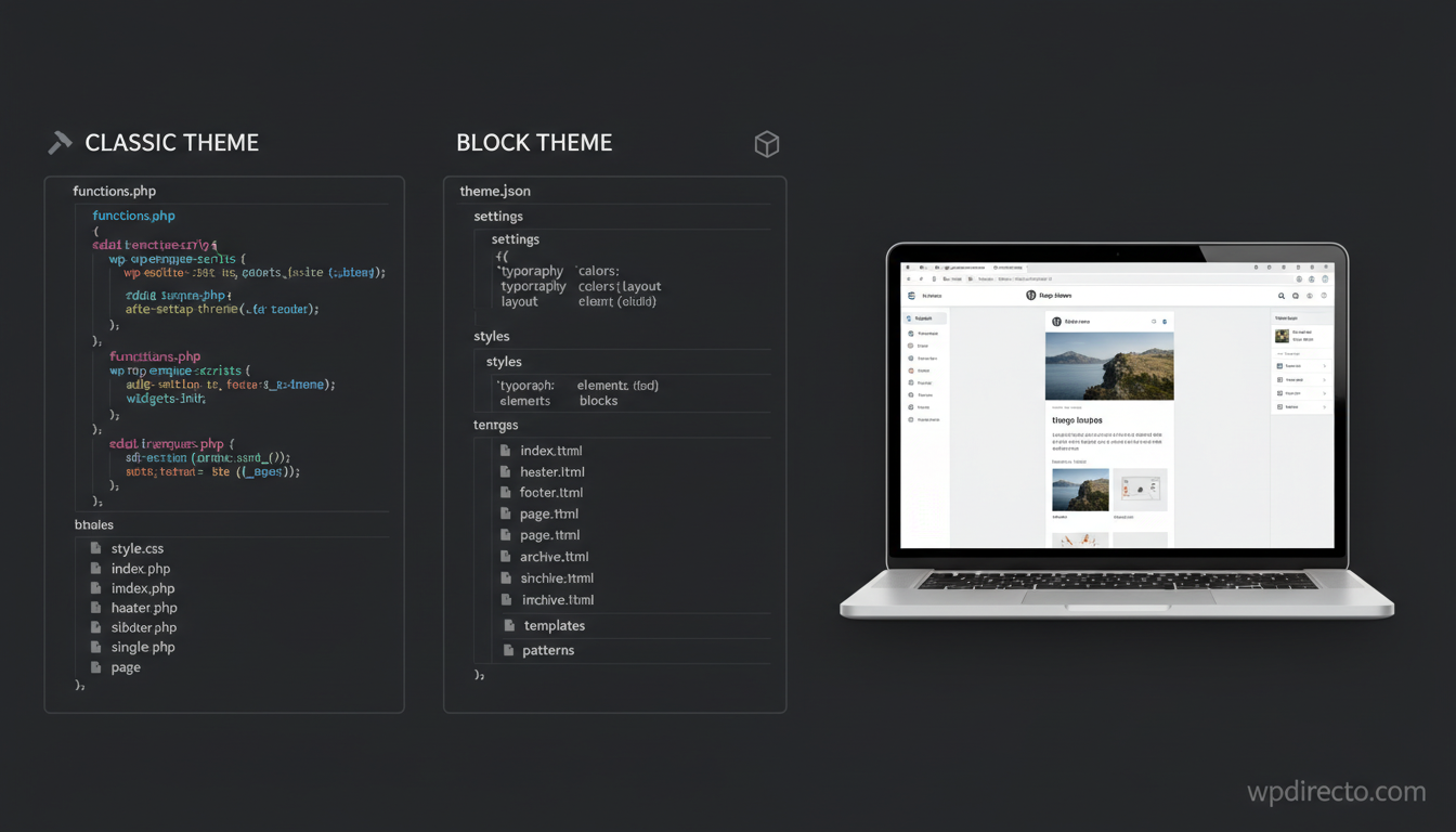 Cheat sheet para creadores de temas WordPress (Classic + Block Themes/FSE)