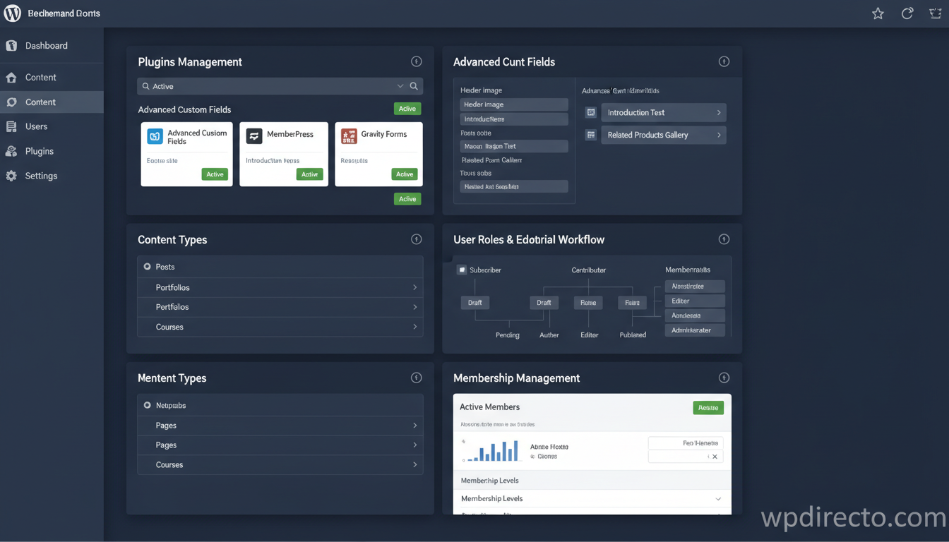 Los mejores plugins para convertir WordPress en un CMS profesional