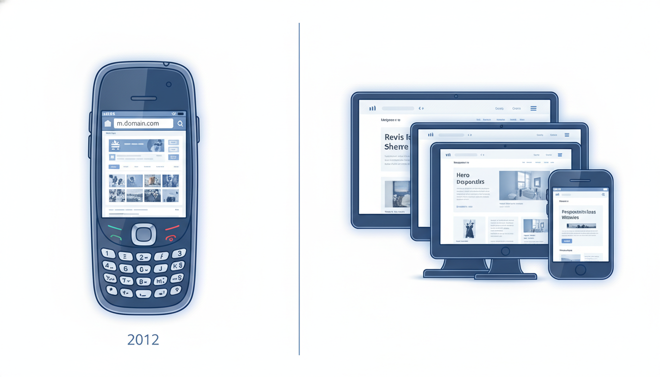 Subdominio móvil vs WordPress responsive: por qué Google ya no quiere m.tudominio.com