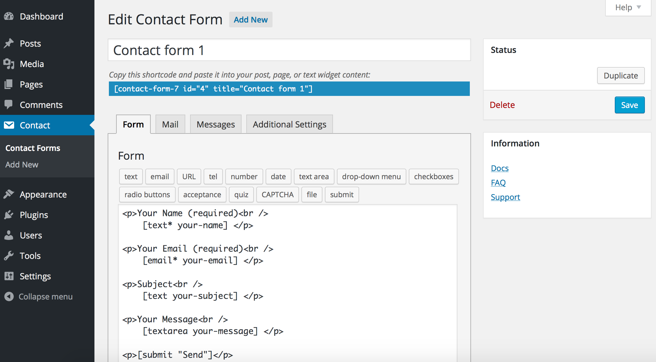Contact Form 7 en 2026: guía para crear formularios
